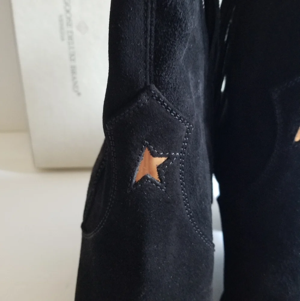 Golden Goose Suede Leather Fringe Limited Handmade Cowboy Boots Black Si… - Picture 7 of 11